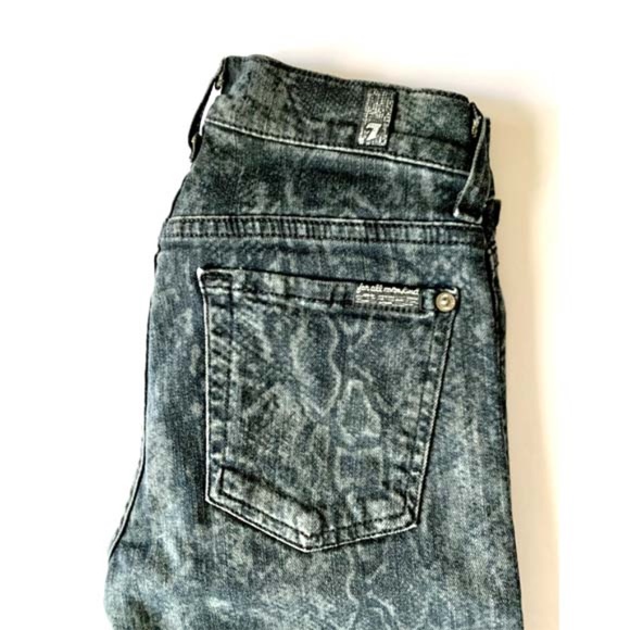 7 FOR ALL MANKIND SNAKE PRINT JEANS - Picture 4 of 7